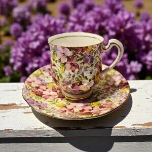 Royal Standard Virginia Stock chintz cup and saucer